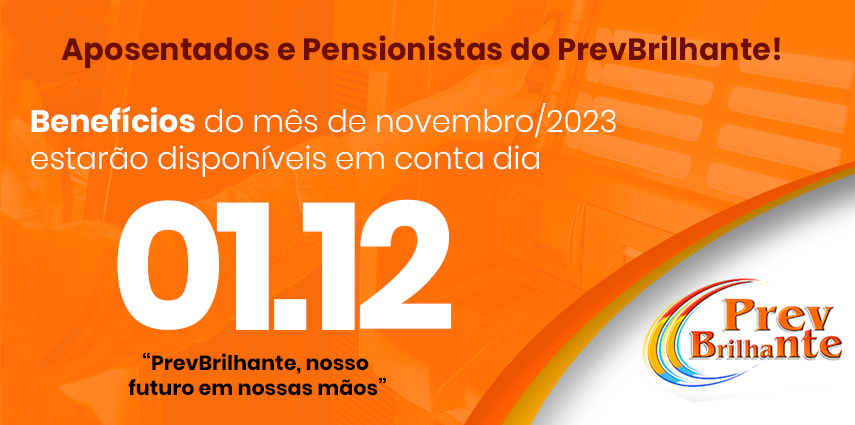 Pagamento Aposentados e Pensionistas novembro/2023