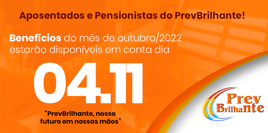 Pagamento Aposentados e Pensionistas outubro/2022