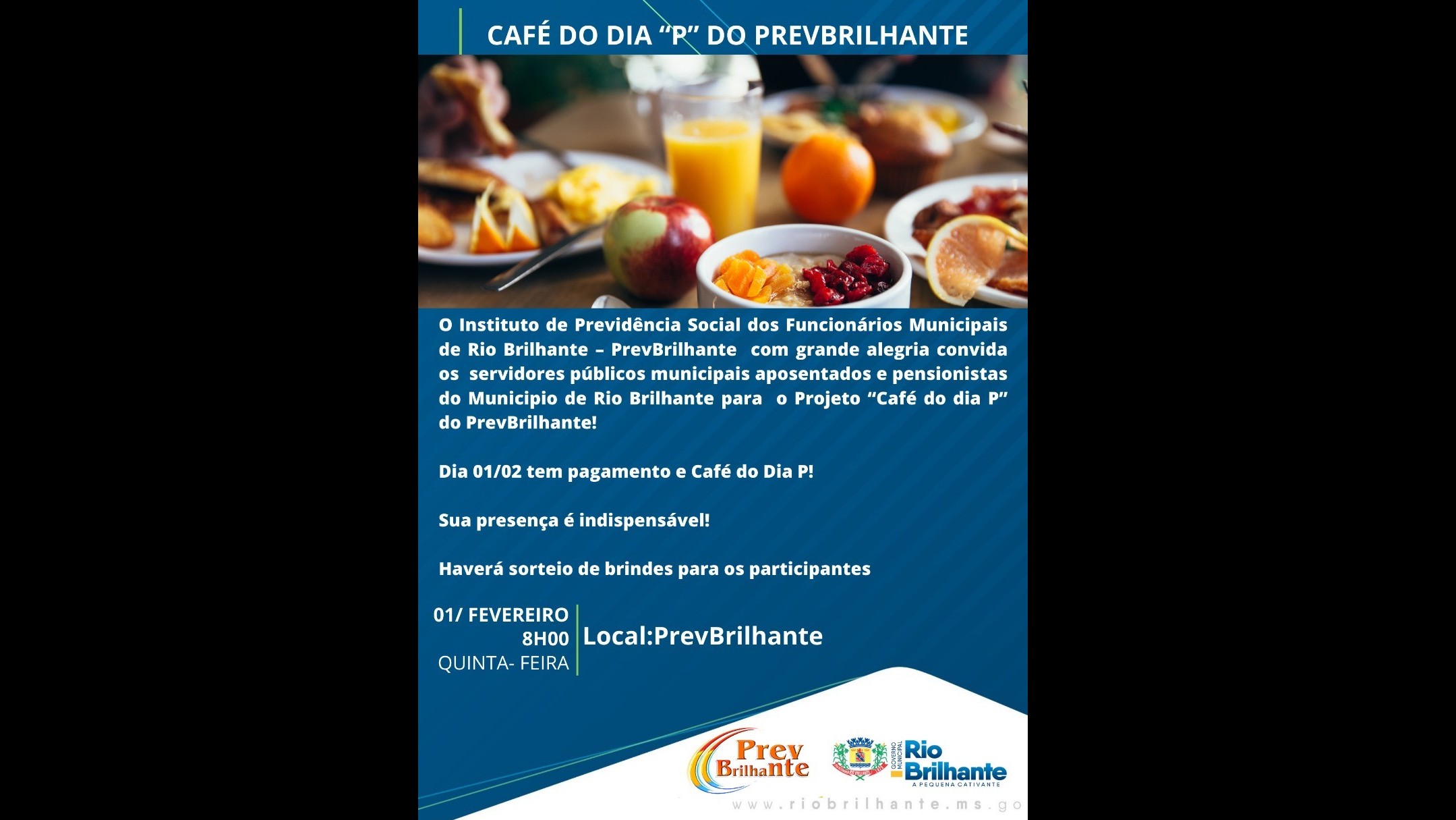 Aposentados e Pensionistas participam do 1º encontro de 2024 do “Café do dia “P” do PREVBRILHANTE”