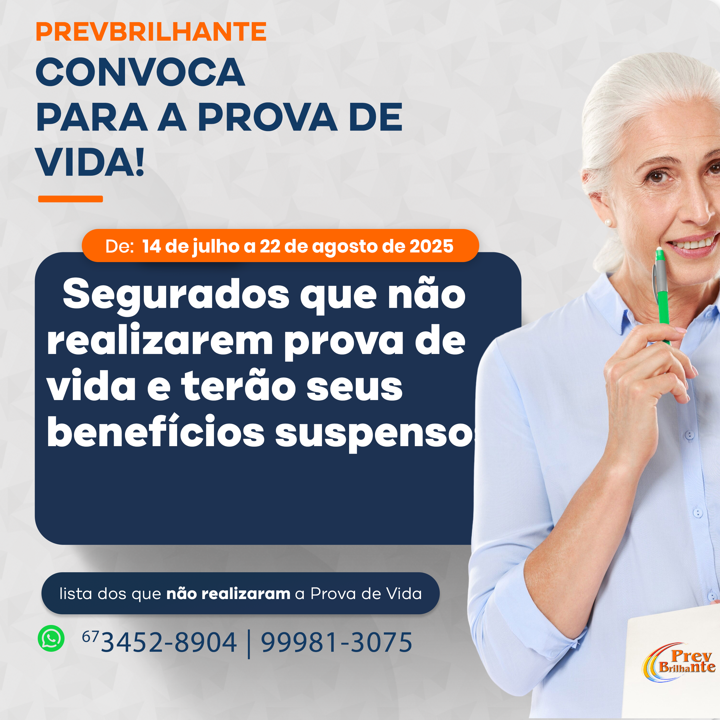 Segurados que não realizarem prova de vida em 2025 e terão seus benefícios suspensos