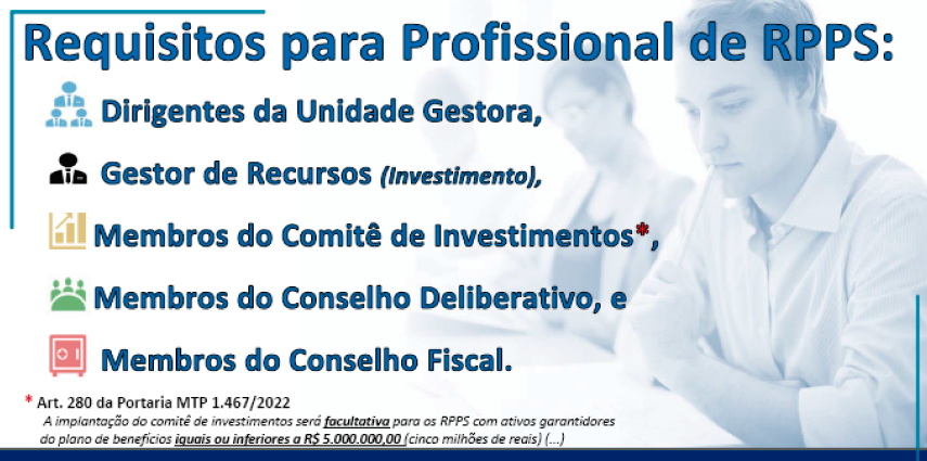 Requisitos para  profissional de RPPS